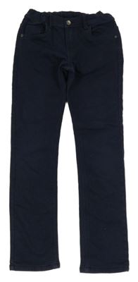 Tmavomodré teplákovo/riflové nohavice C&A