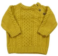 Okrový vlnený sveter Next