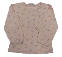 Ružové tričko s jednorožcami H&M