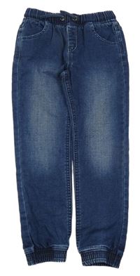 Tmavomodré teplákové cuff rifle Matalan