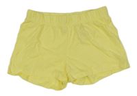 Žlté bavlnené kraťasy H&M