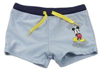 Svetlomodré nohavičkové plavky s Mickeym Disney