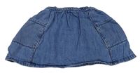 Modrá rifľová sukňa s vreckami Next