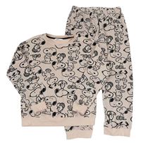 Svetloružové plyšové pyžama so Snoopym M&S