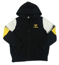 Čierno-biela prepínaci mikina s kapucňou Hummel