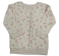 Svetloružová mikina s kvietkami Primark