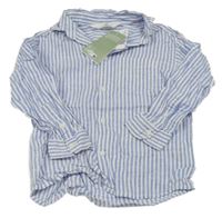 Modro-biela pruhovaná košeľa H&M