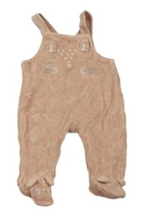 Starorůžové sametové dupačky s kočkou George