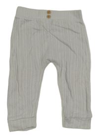 Šedé žebrované tepláky s knoflíčky George 