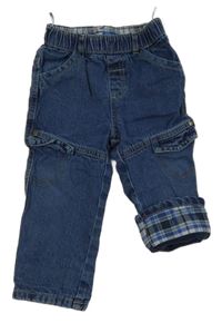 Tmavomodré podšité rifle C&A