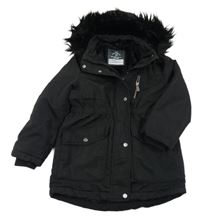 Černá šusťáková zimní parka s kapucí George