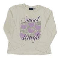 Smetanové triko se srdíčky a nápisem Chicco