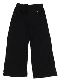 Čierne culottes nohavice so srdiečkami Dopodopo