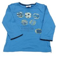 Modré triko s míči Topolino