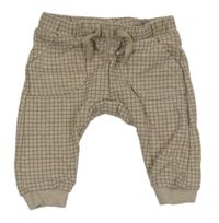 Béžovo-hnedé kockované tepláky C&A