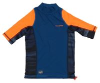 Tmavomodro-oranžové UV triko Olaian 