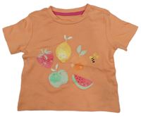 Oranžové tričko s ovocem Primark