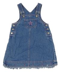 Modré na traké rifľové šaty s hviezdami Adams