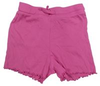 Ružové rebrované bavlnené kraťasy Kiki&Koko
