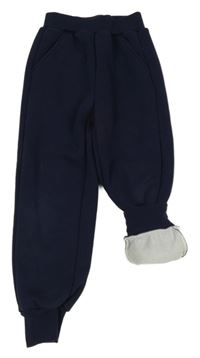 Tmavomodré zateplené tepláky Big Elephant