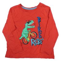 Červené tričko s dinosaurom Primark