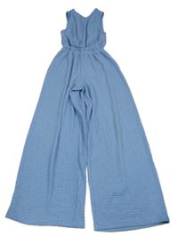 Modrý vzorovaný kalhotový overal Zara