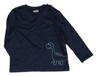 Tmavomodré športové tričko s dinosaurom Lupilu