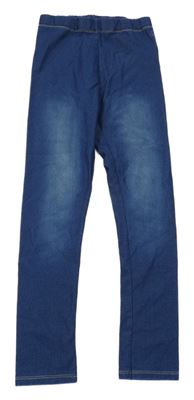 Tmavomodré legíny riflového vzhledu H&M