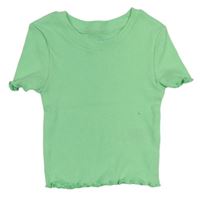 Zelené rebrované tričko PRIMARK
