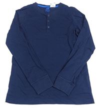 Tmavomodré tričko H&M