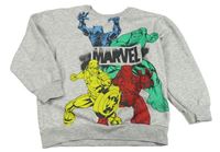 Sivá melírovaná mikina s Avengers MARVEL