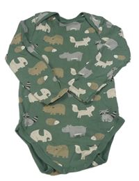 Khaki body se zvířátky C&A