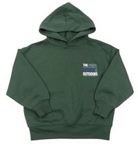 Khaki oversize mikina s nápismi a kapucňou St. Bernard