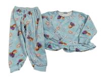 Svetlomodré plyšové pyžama s Frozen Disney