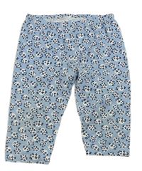 Světlemodro-bielo-modré vzorované capri legíny Mayoral