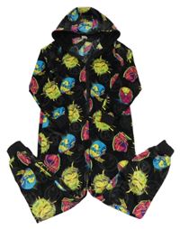 Černá plyšová kombinéza s Avengers a kapucí MARVEL