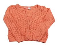 Lososový ažurový prepínaci sveter lupilu