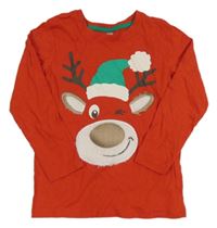 Červené tričko so sobom Kiki&Koko