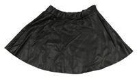 Čierna koženková kolová sukňa H&M