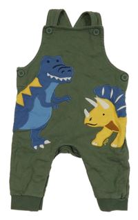 Khaki laclové tepláky s dinosaury Jojo Maman Bébé