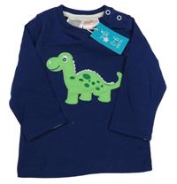 Nové - tmavomodré triko s dinosaurem BLADE&ROSE