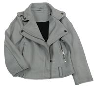 Sivý semišový crop krivák s golierikom Matalan