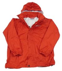 Červená šušťáková jarná bunda s ukrývací kapucňou ALEX