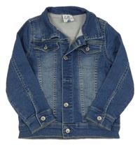 Modrá tepláková riflová bunda s límečkem Topolino