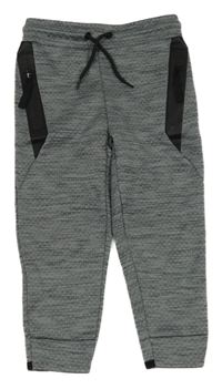 Šedo-černé melírované vzorované thermo tepláky PRIMARK