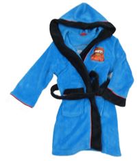 Modro-černý plyšový župan s Cars a kapucí Disney