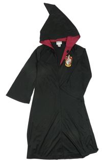 Kostým - Černo-vínový plášť s erbem - Gryffindor - Harry Potter a kapucí