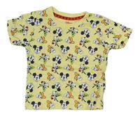 Žluté tričko s Mickeym a přáteli Primark