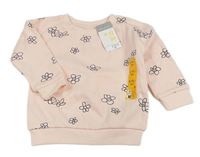 Světlerůžová květovaná mikina Primark