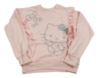 Ružová ľahká mikina s Hello Kitty a volány Sanrio